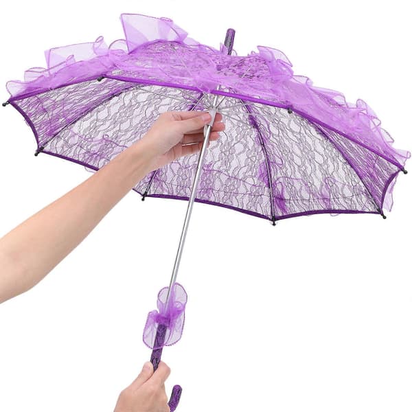 Spets Paraply Parasoll Bröllopsparaply Brudparaply Bröllopsfotografering Rekvisita