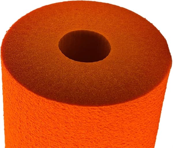 Benk for beinforlengelse - erstatningsputer, 2 stk oransje 140 mm fotpute-ruller