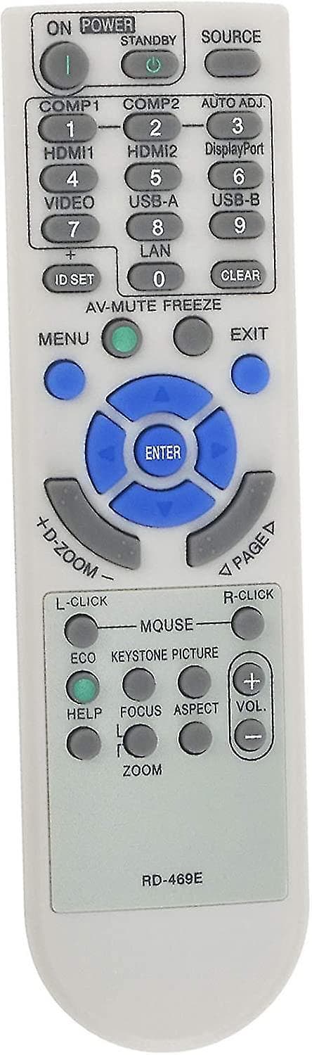 Rd-469e 7n901051 Erstatningsfjernkontroll Passer Til Nec Projektor M402w