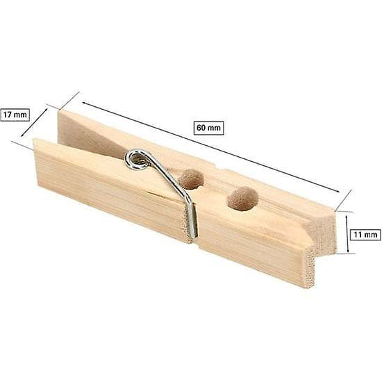 Sett med 30 klesklyper i tre