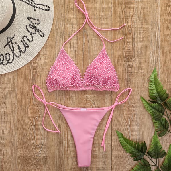 Uusi helmi bikini seksikäs stringi uimapuku uima-asu Uusi M