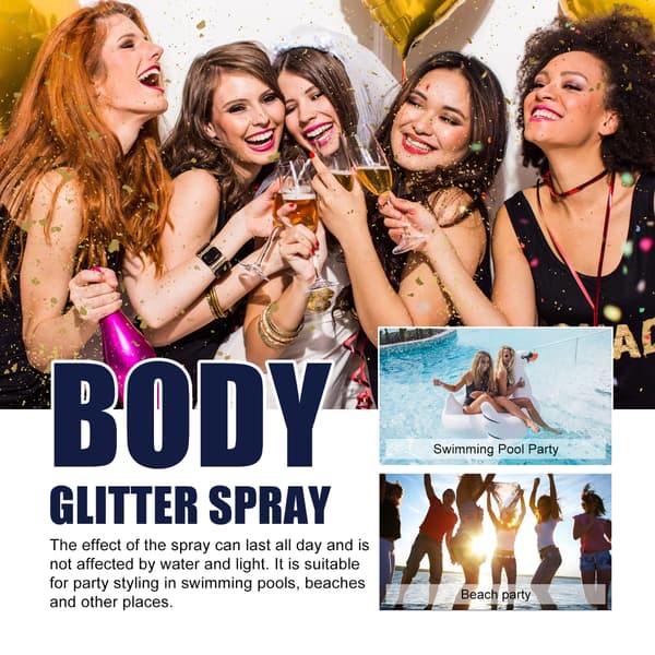 60 ml/boks Glitterspray - Feststemningsforsterker og Highlighter Spray