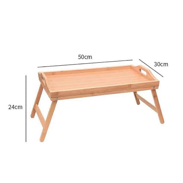 Utomhus hopfällbart bord Bärbart bambu litet picknickbord Camping grillbord