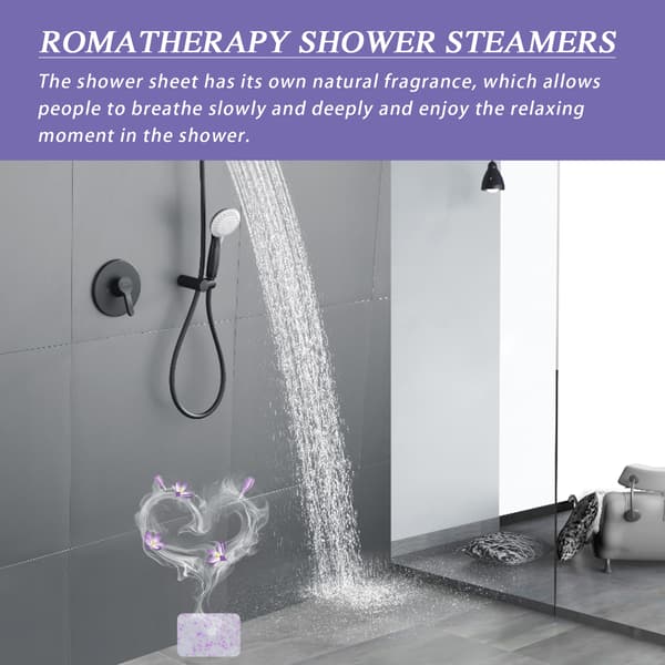 6 stk/pose Aromaterapi Bruseark - Forfriskende Brusebad, Dyb Rensning, Langvarig Duft, Hjemme Aromaterapi Bade Bruseark