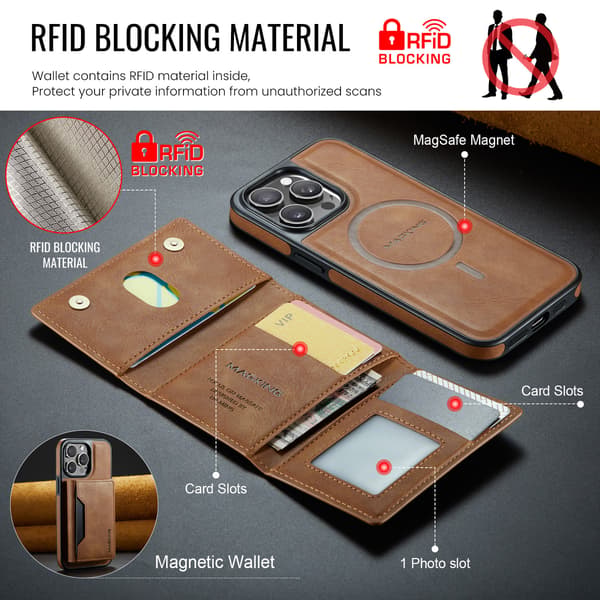 Magnetiskt trådlöst laddningsskal för iPhone 17/Air/Pro/Max Dark 17Pro