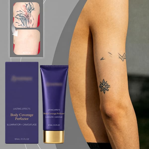 103ml/boks Kroppstatoveringsconcealer (brun) Multieffektconcealer, lett, fester godt, langvarig.