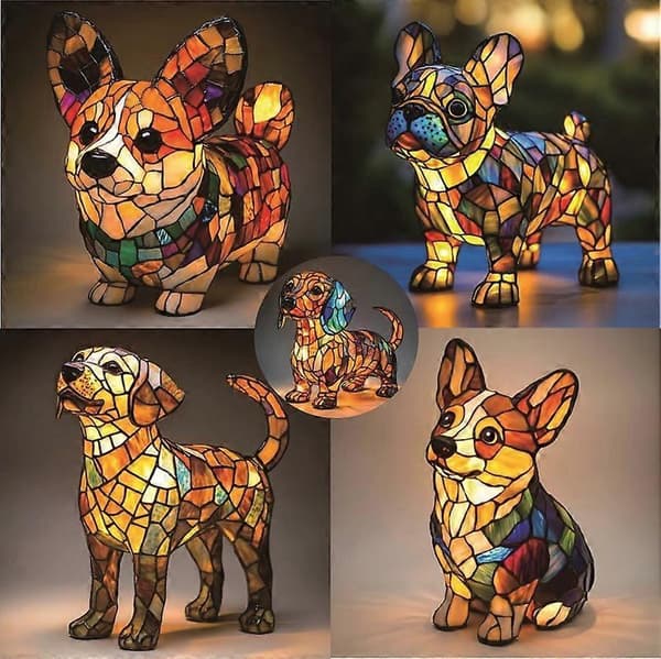 Magiske og farverige hundelamper, kattelamper, gorillalamper Dog light E