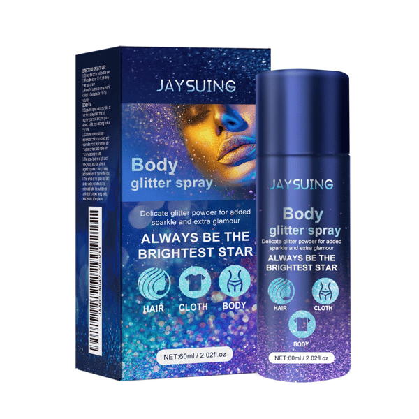 60 ml/æske Glitterspray - Feststemningsforstærker og Highlighter Spray