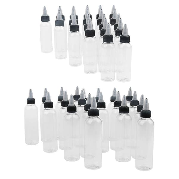 40st Klara Tomma Klämflaskor Lock Limflaskor Konst 120ml 60ml Ny