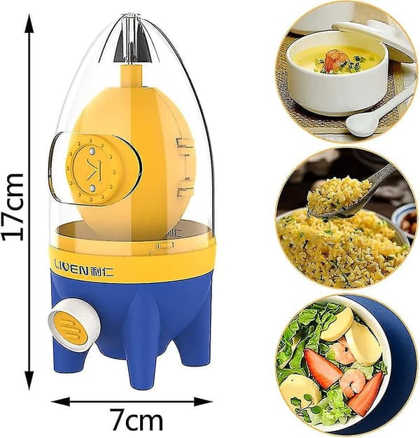 (NY) Egg Scrambler Shaker Manuell Eggmikser Eggmaskin Plommermikser Med Snor Til Kjøkken Hardkokte Egg