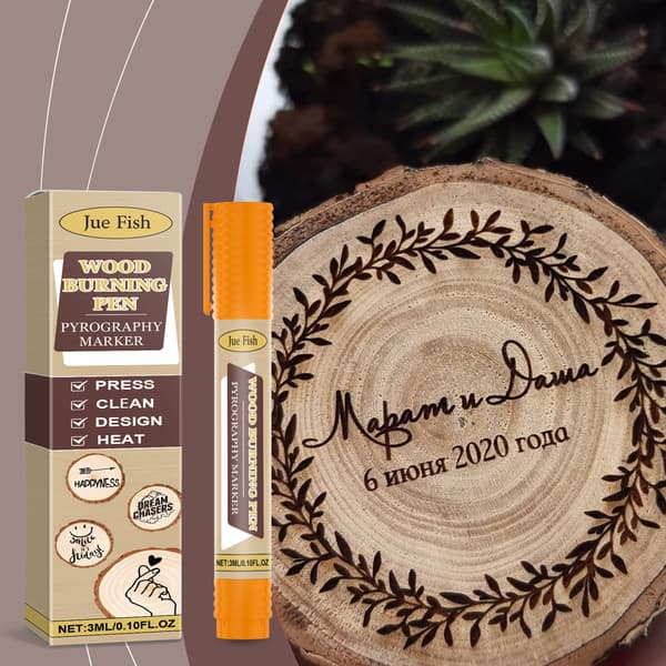 3 ml/låda träpyrografimarkörpenna - DIY-design träunderlägg/skärbräda brännande pyrografimarkör
