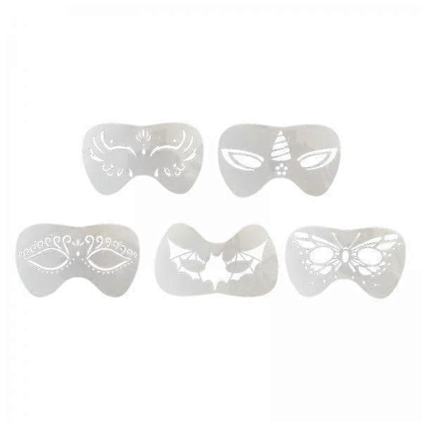 3x Ansigtsmaling Stencil Makeup Kunstmaling Glat Letvægts Genanvendelig