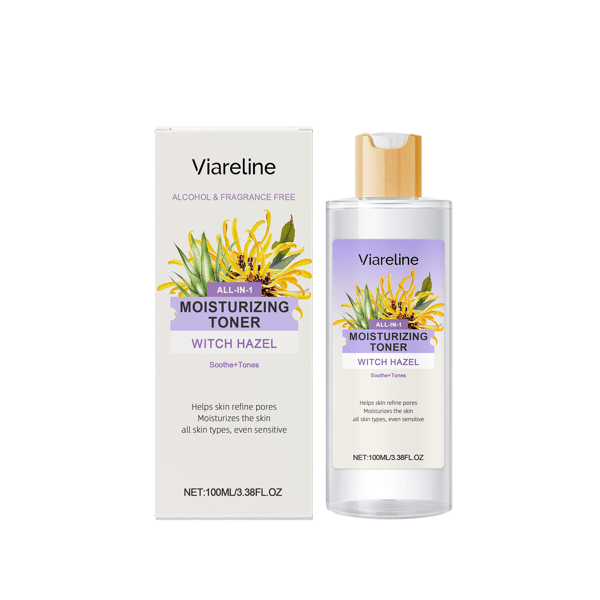 NY 100ml/boks Trollhassel og Aloe Vera Toner for Daglig Hydrering og Dyp Næring av Ansiktshud