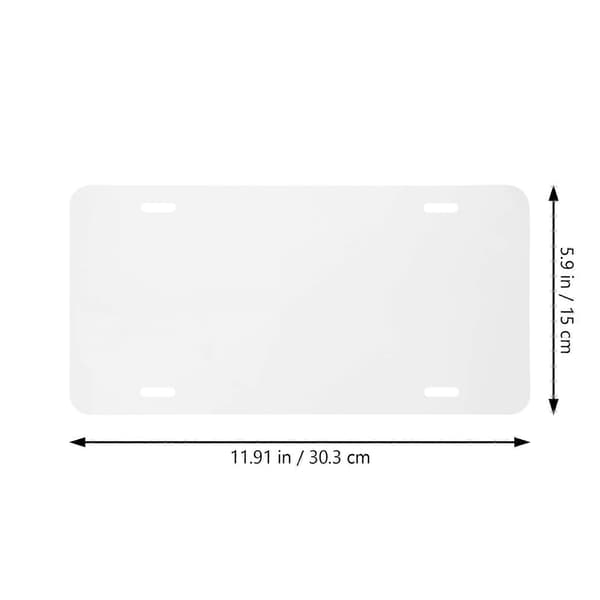 2 stk. sublimeringsnummerplade, blanke nummerplader, varmeoverførsel, aluminiumsplader