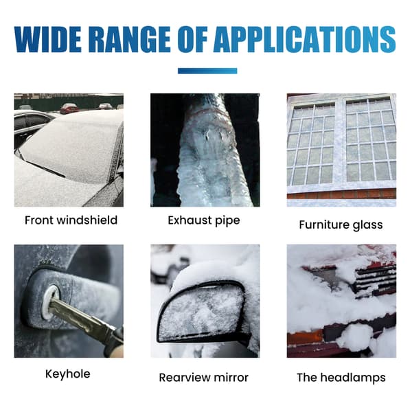 60 ml/flaske avisingsmiddel for vinterbilglass - raskt avisingsmiddel og avisingsmiddel, frontrute anti-snømiddel