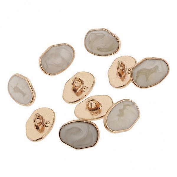 6X 10 stk. Specialformede syknapper med marmormønster og skaft