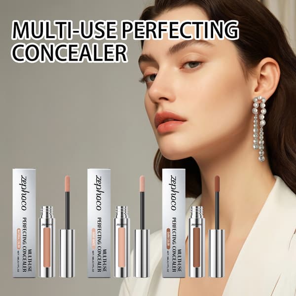 5 ml/ask concealer, lätt och fäster bra, täcker ögonfläckar, återfuktar och ljusar upp, långvarig.