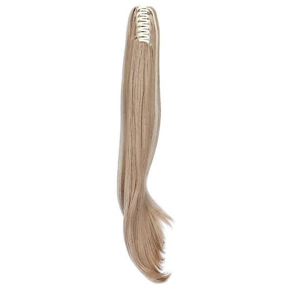 22\" lang glat hestehale-extension med klemme til kvinder sandy & bleach blonde