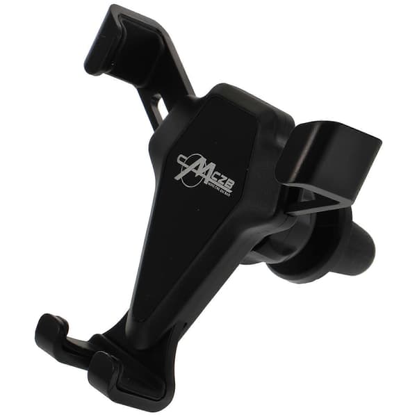 1 stk. ABS 4-6 tommer biludluftningsholder Universal Gravity telefonholder Sort og sølv