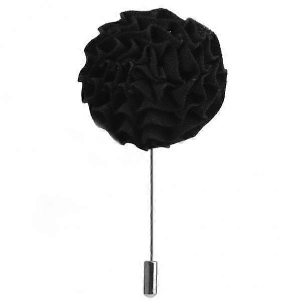 (Ny) 3xHåndlavet Reversblomst Mænd Broche Boutonniere Smoking Nåle Sort