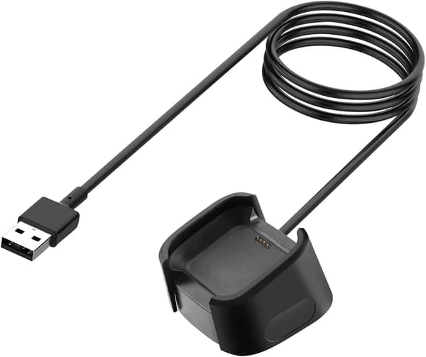 Laddare Kompatibel med Fitbit Versa 2 (Inte för Versa/Versa Lite), Ersättnings-USB-laddningskabel Dockningsstation