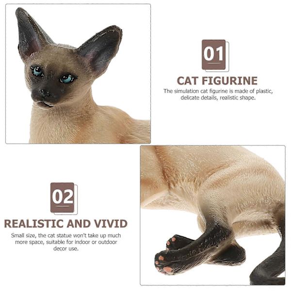 Kunstig Kat Model Have Kat Skulptur Bord Kat Figur Indendørs Simulation Kat Figur
