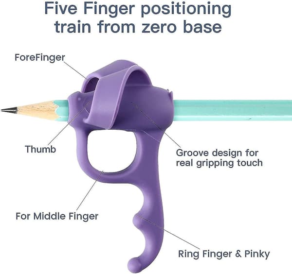 (Ny) Blyantgreb til børns håndskrift Ergonomiske 5-fingers blyantgreb