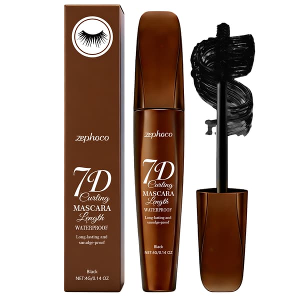 4g/æske Volume & Curl Mascara (Sort) - Naturlig, glat, krøllende, langtidsholdbar og smudsfri.