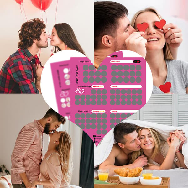 2-pack THE LOVE GAME 100 parscen pose utmaning skrap present affisch i lager