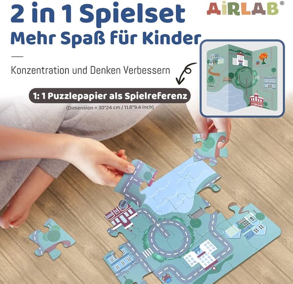 Trådning Montessori trælegetøjsbil trådningslegetøj