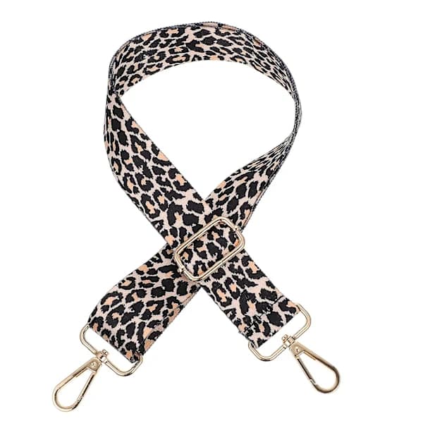 Leopardmønstret veske med justerbar skulderrem