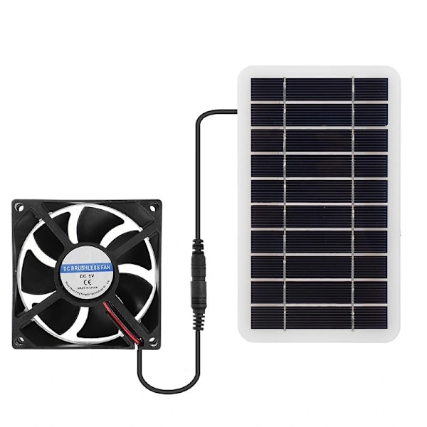 2.5W Solpanel Ventilator Solcelle Pet Udstødningsventilator Kylling Hund Kat Solcelle Luftstrømsventilator