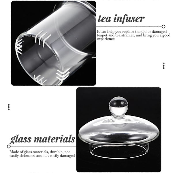 1 Sæt Transparent Te Filter Te Rest Si Loose Te Glas Brygger