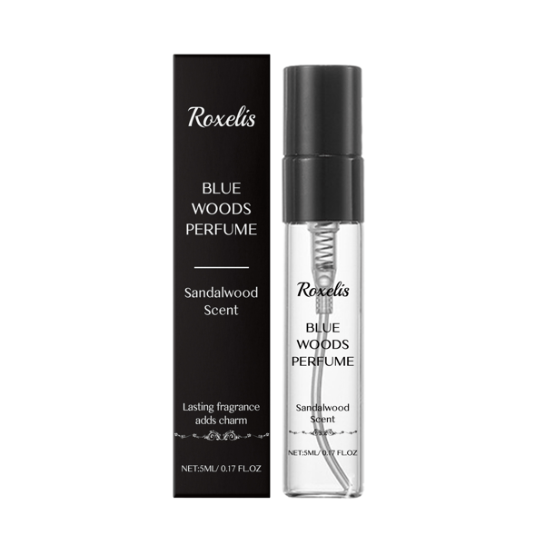 5 ml/låda Blå Träig Parfym, Långvarig Lätt Doft, Träig Marin Doft, Charmig Herrdoft, Vardags Body Cologne