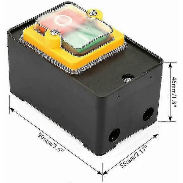 Vattentät tryckknappsbrytare AC220V/380V 10A, Enfas/Trefas Strömkontroll