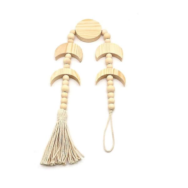 Handvävd solförmörkelsehänge för retro heminredning Beige 75*7cm