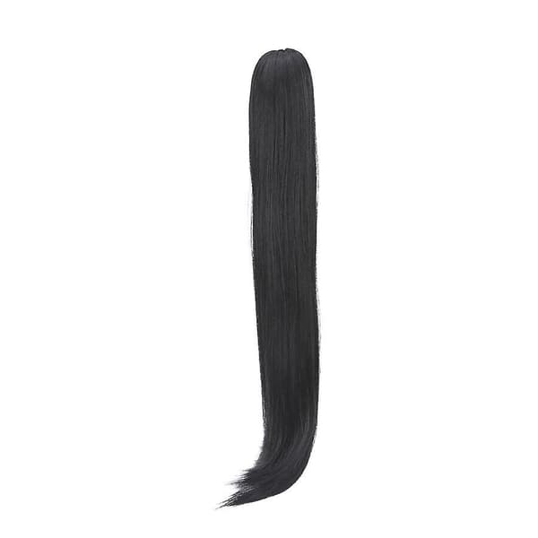 22\" lang glat hestehale-extension med klemme til kvinder black