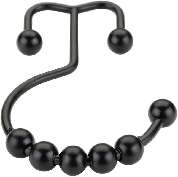 12 Pakk Rustfrie Metall Dusjgardinringer