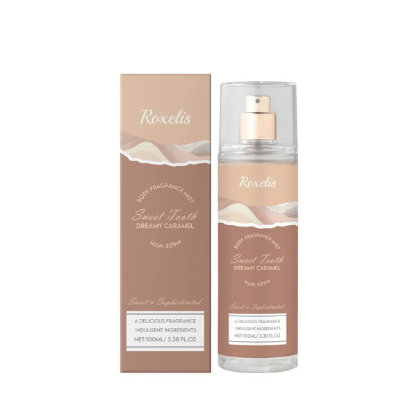 100 ml/æske karamel kropsduftspray - sød karamelduft, let og langvarig kropsduftspray