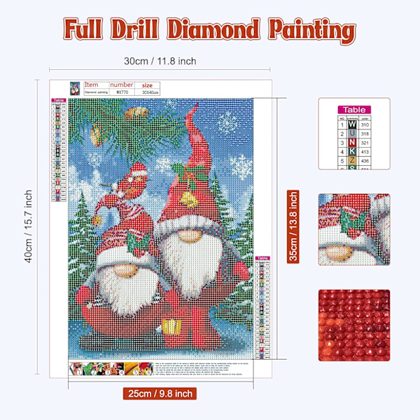 Diamantmaleri Sæt, 5D Diamantmaleri Jul Jul