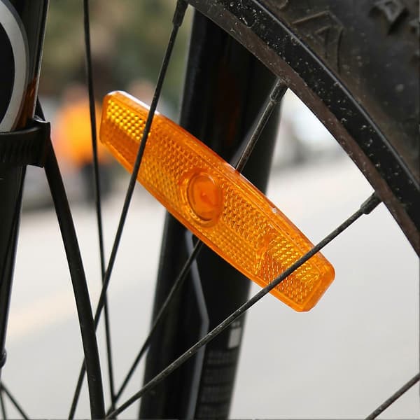 Plastik fælgrefleks stabil høj styrke rustfri eger advarselsrefleks til cykling Yellow