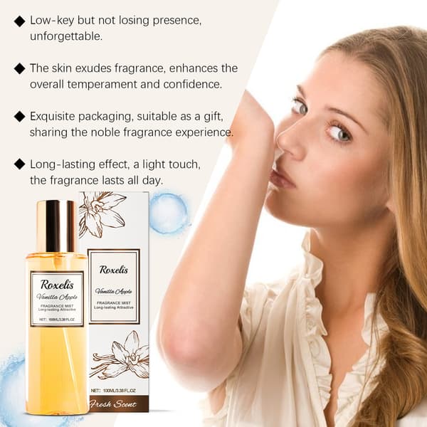 100 ml/låda Vanilj Äpple Romantisk Kroppsdoft Nisch Fräsch Doft Kroppsspray med Långvarig, Elegant Parfym
