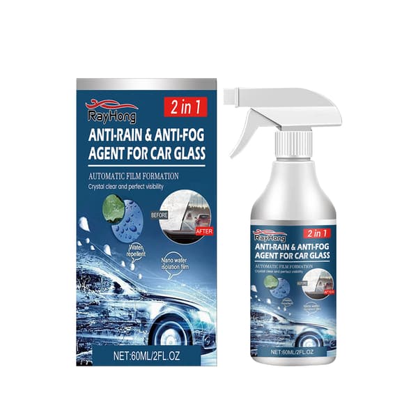 60 ml/flaske Bilglass Antidugg og Regnavvisende Spray, Frontrutebeleggmiddel