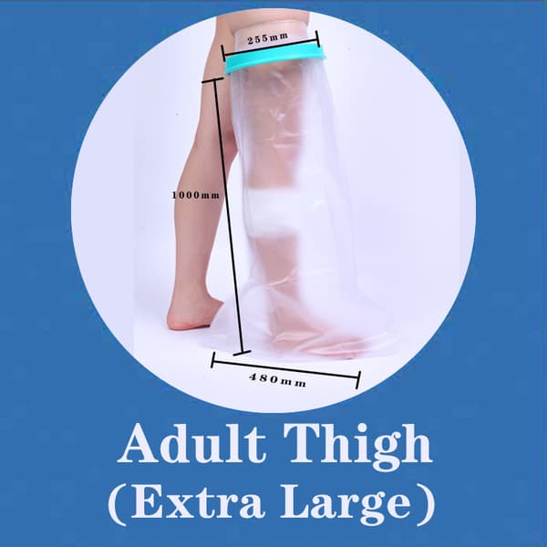 Vattentätt gipsskydd för dusch, gipsskydd ben Thigh(Extra Large)