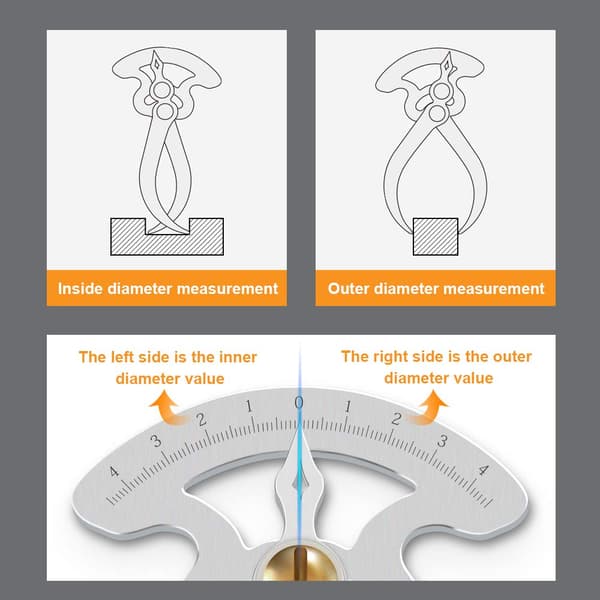2-delt Gap Gauge for trearbeid - rustfritt stål - metrisk og tommer - måleverktøy