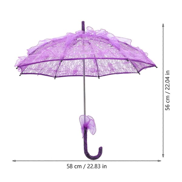 Spets Paraply Parasoll Bröllopsparaply Brudparaply Bröllopsfotografering Rekvisita