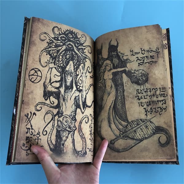 Necronomicon Dark Magic Book Demon Evil Dead Book Altar Ceremon Flat cover