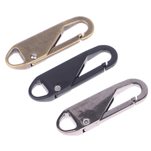 5st Universal Dragkedja Avtagbar Metall Dragkedja Head Slide 4(GunBlack)