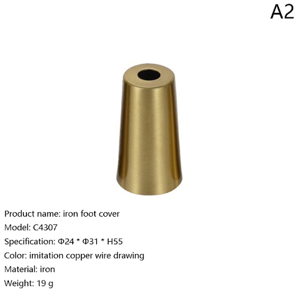 Fot Solid Borstad Järn Bord Stol Cylinder Cap Protect Decor A2