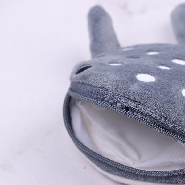 e Cartoon Plysch Shark Myntväska Plysch Dragkedja Djurplånbok Kid Blue